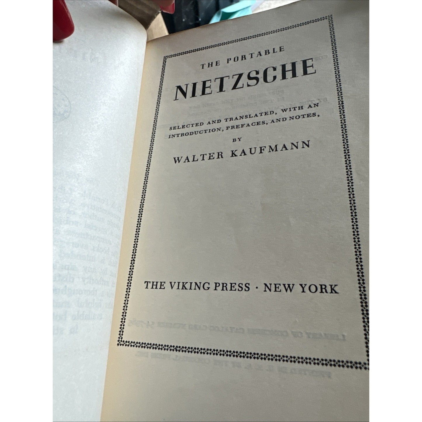 The Portable Nietzsche By Walter Kaufmann, Paperback 1961