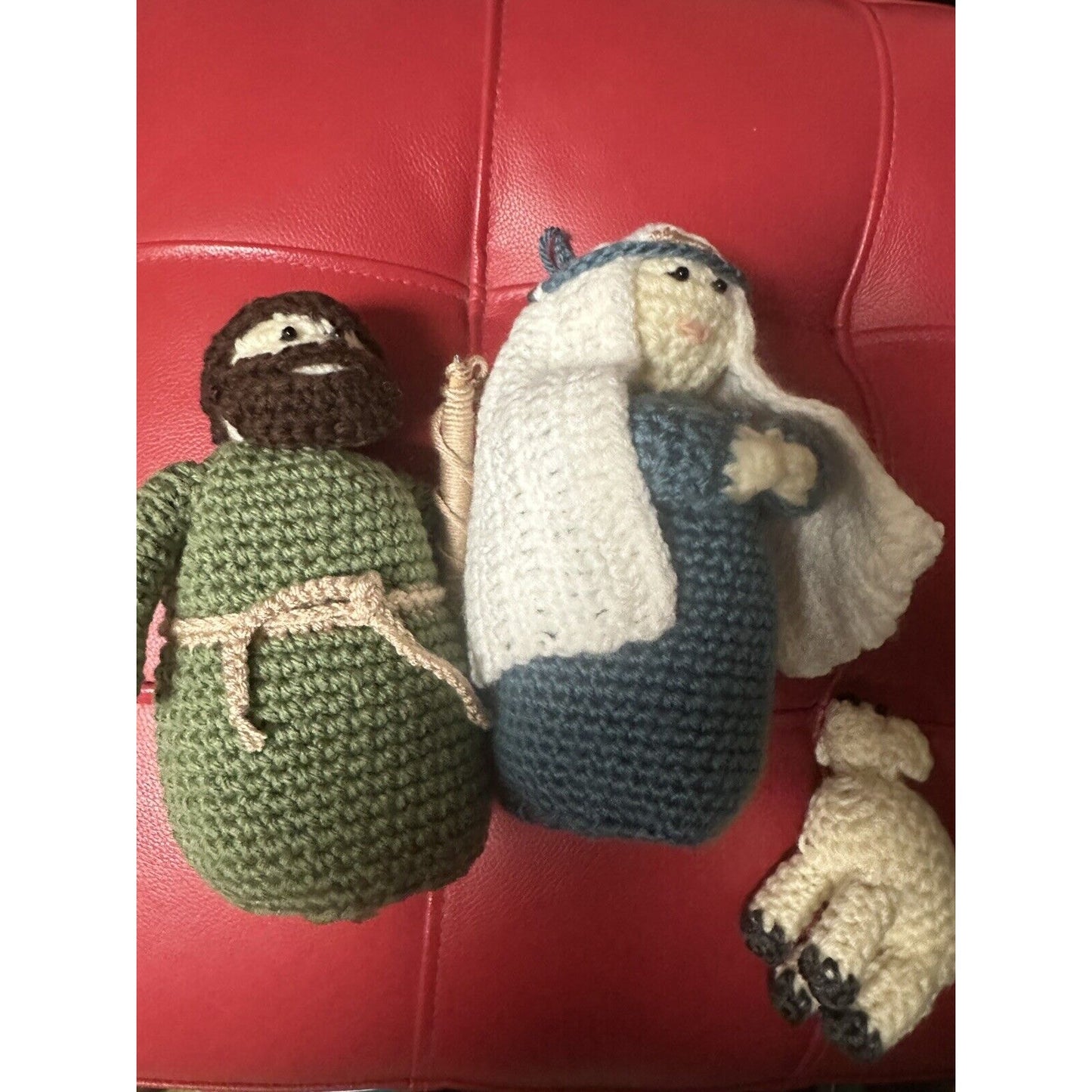 Handmaid Crocheted 4 Piece Nativity Set