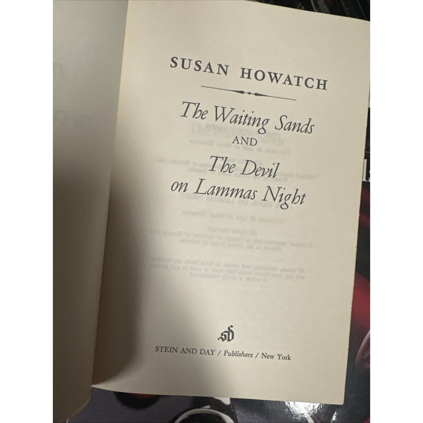 The Waiting Sands & The Devil on Lammas Night by Susan Howatch (Hardcover w/DJ)