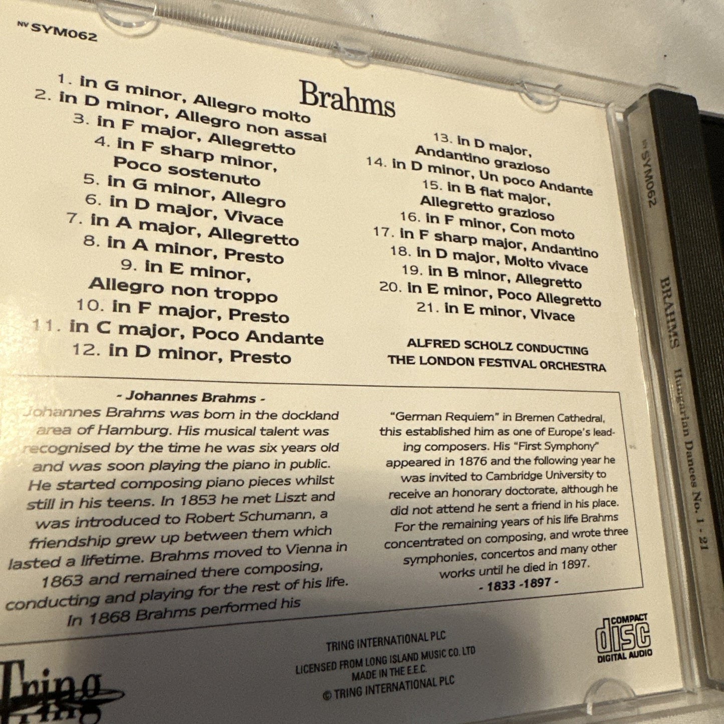 Brahms - Hungarian Dances No. 1-21, (CD)