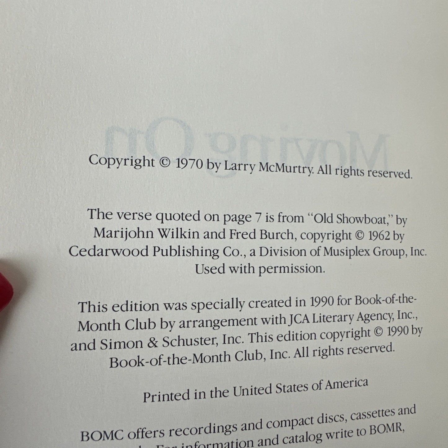 Moving On by Larry McMurtry