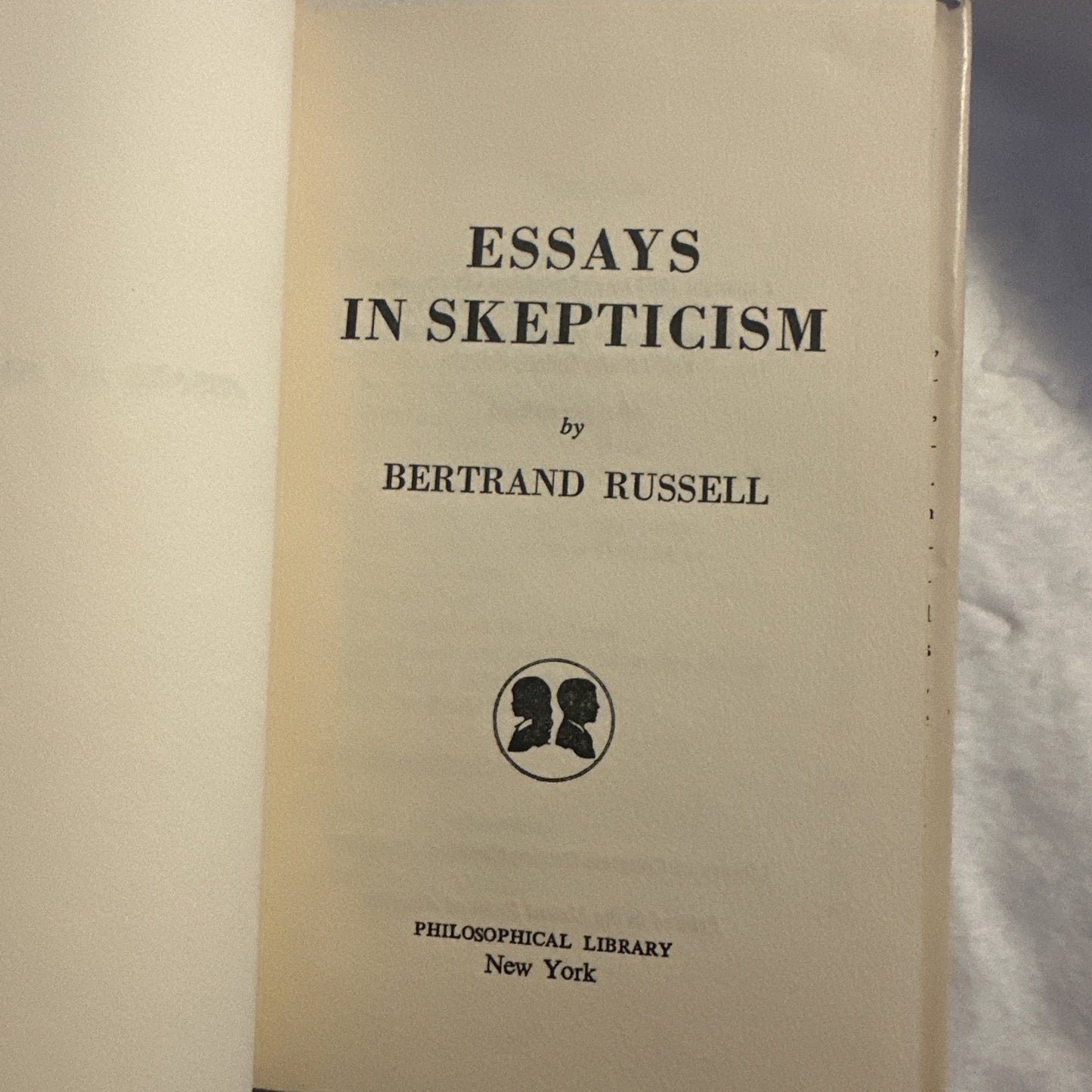 Essays In Skepticism Bertrand Russel (Hardcover, 1962) DJ Philosophy Classics