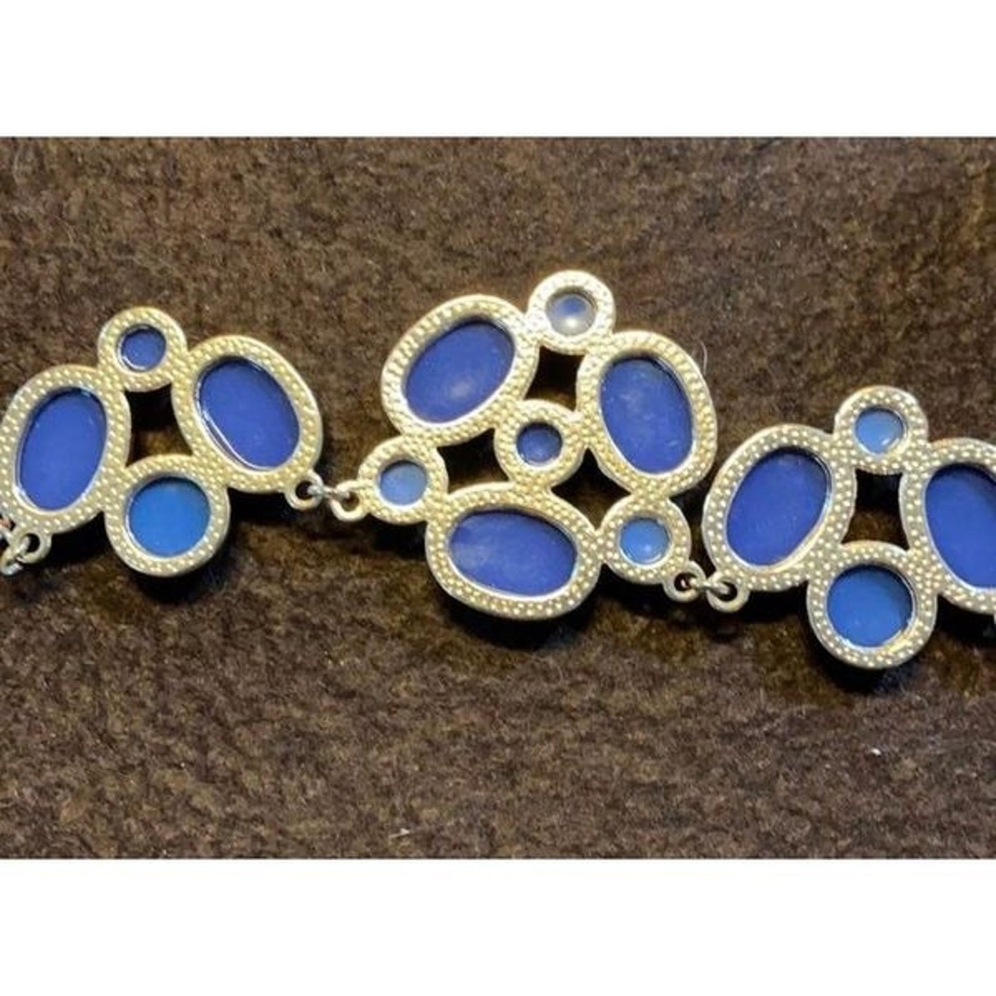 Antique estate jewelry statement necklace blue gemstone