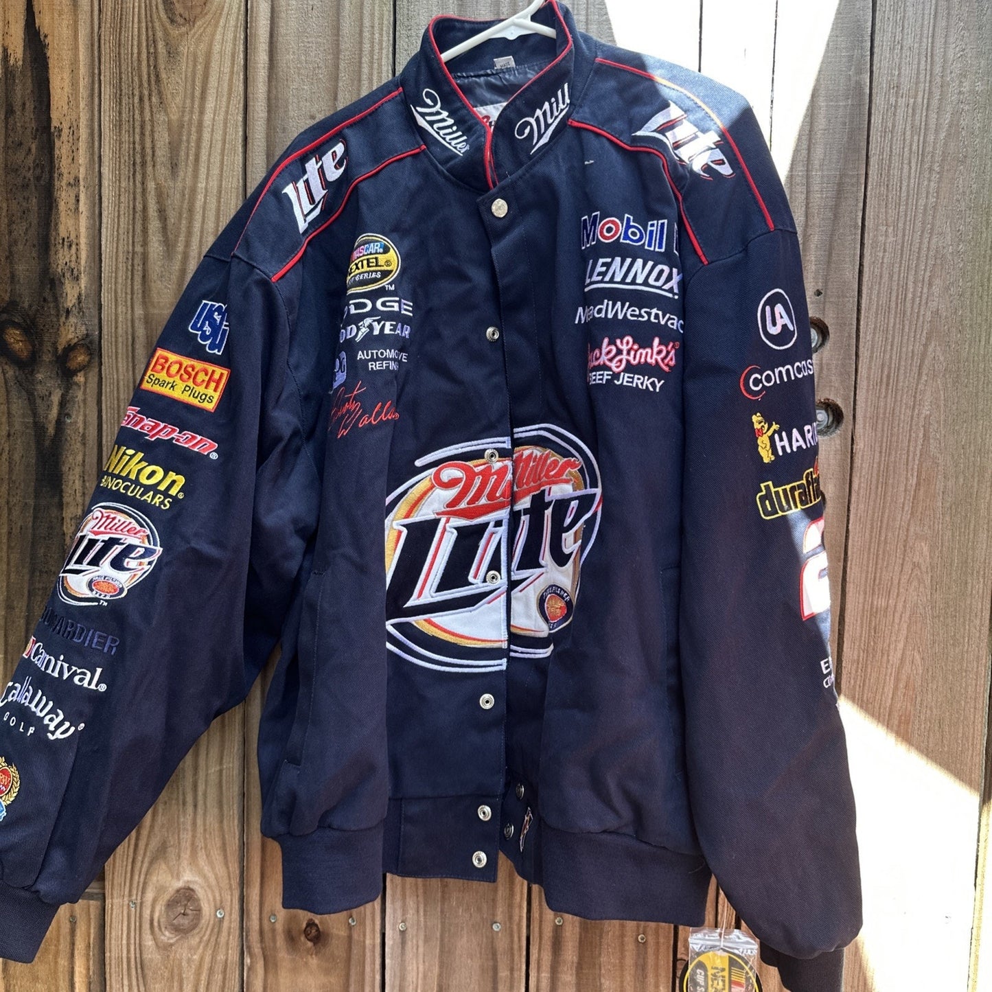 Vintage Miller Lite Rusty Wallace NASCAR Jacket New With Tags 2XL