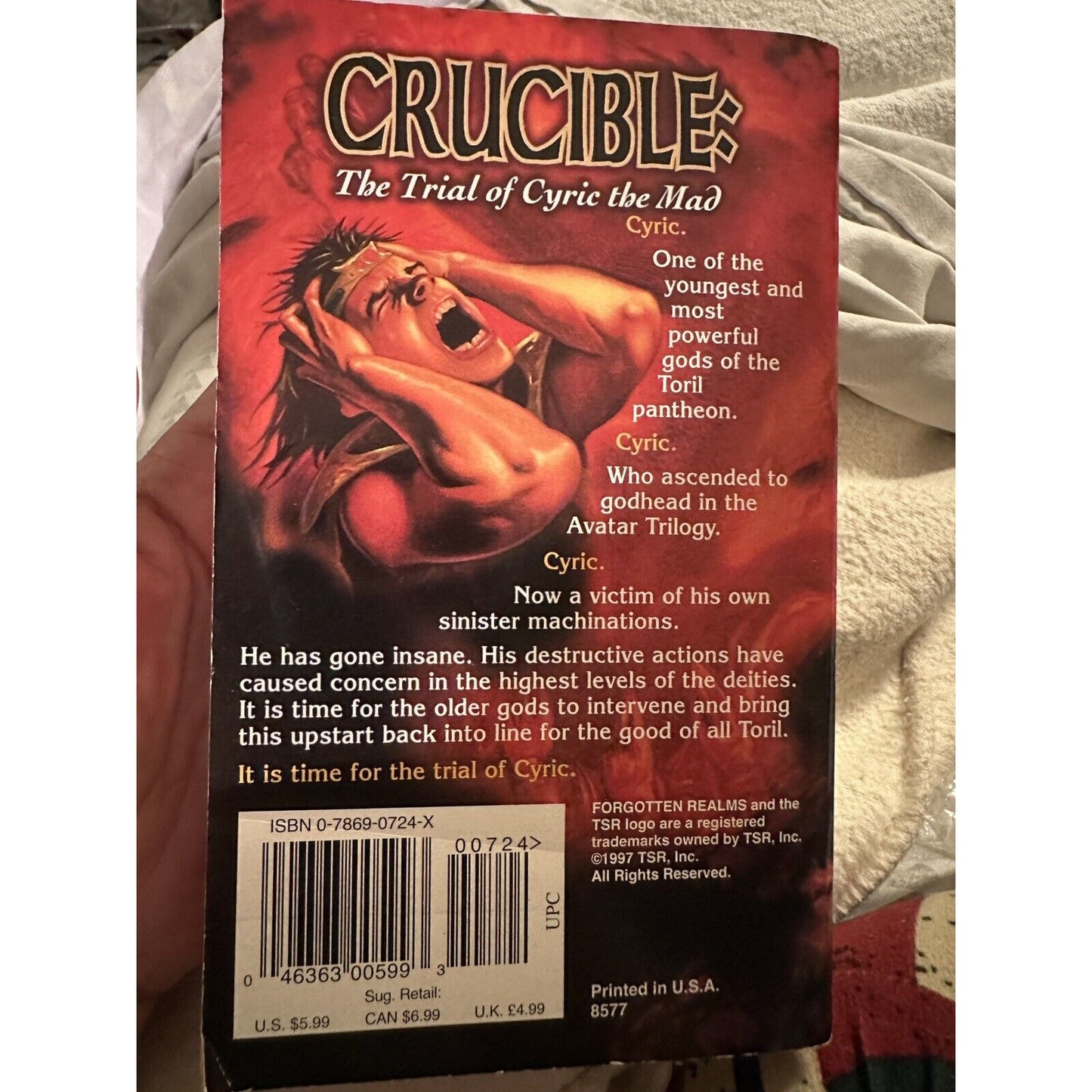 CRUCIBLE: The Trial of Cyric the Mad (Forgotten Realms, Sequel to Pr - VERY GOOD