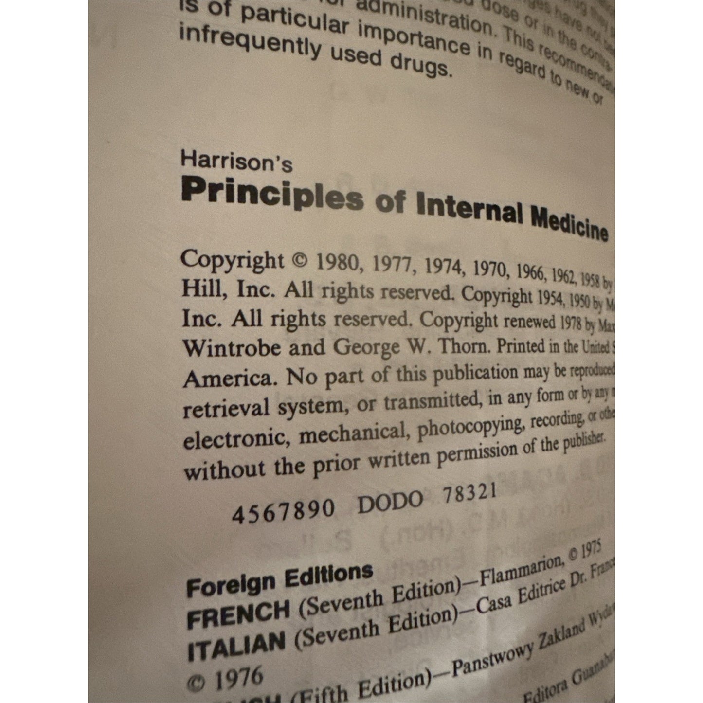 Principles Of Internal Medicine - Kurt J. Isselbacher (Hardcover, 1980)