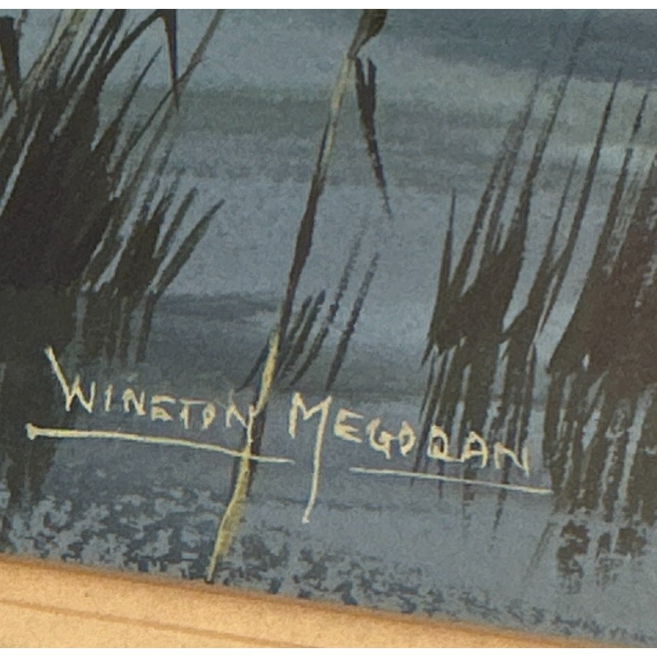 Along the coast, watercolour, signed Winston Megoran
Water Fowl watercolor