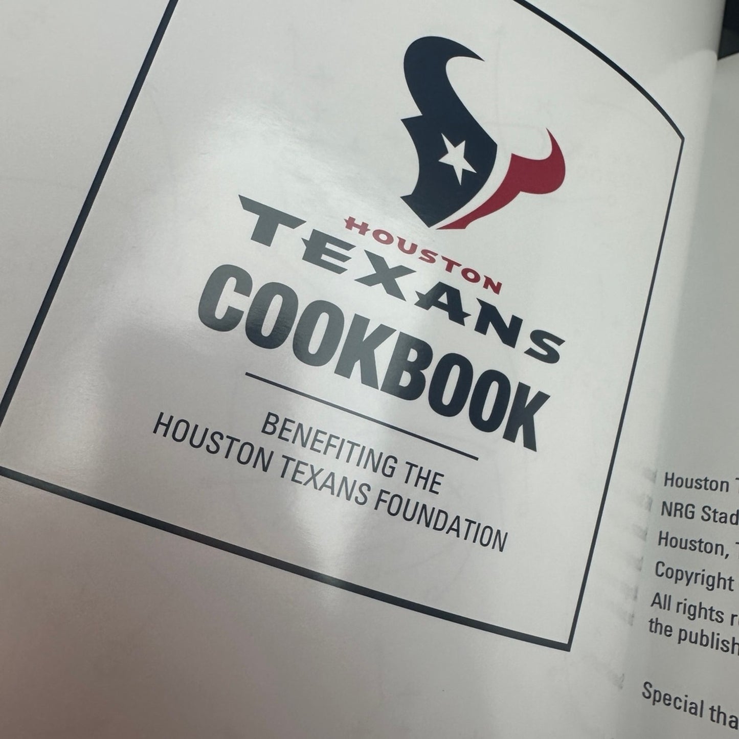 Houston Texans Cookbook