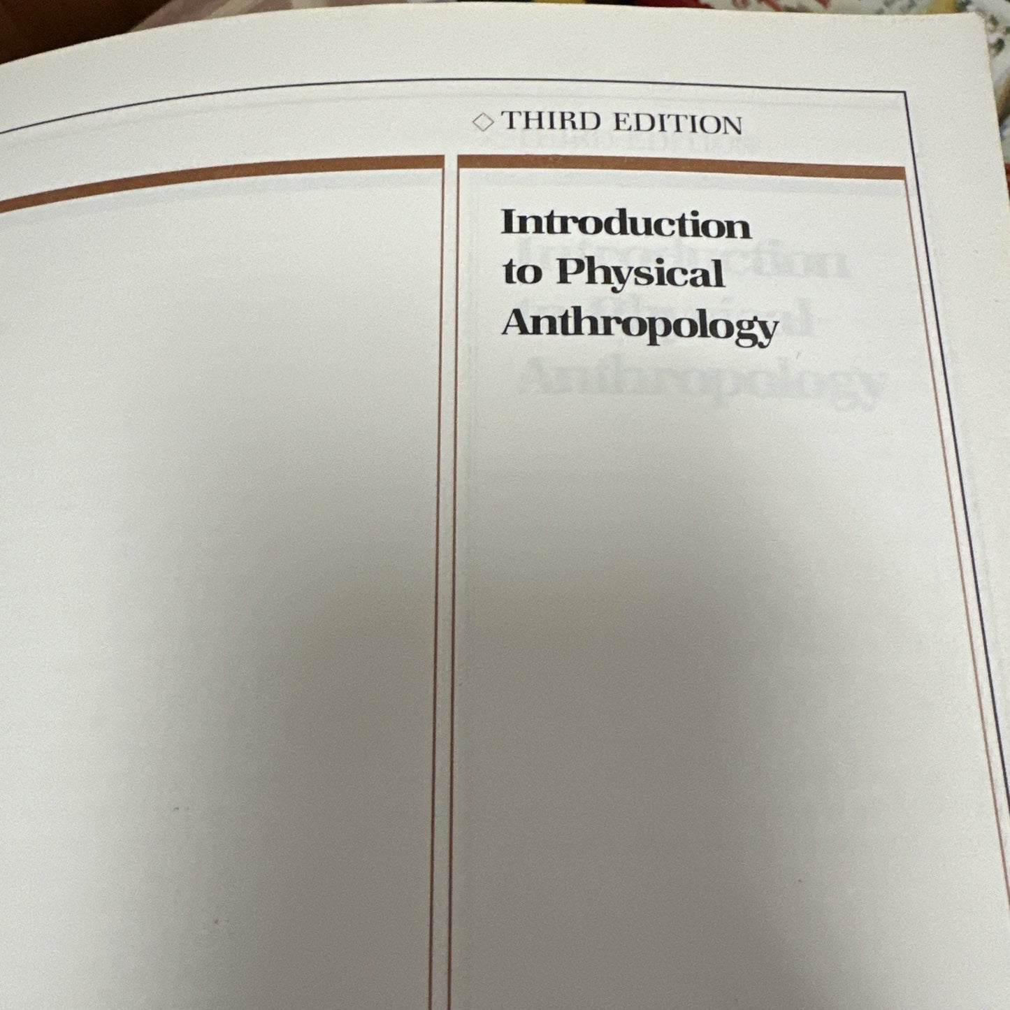 Introduction To Physical Anthropology 3rd Edition Vintage