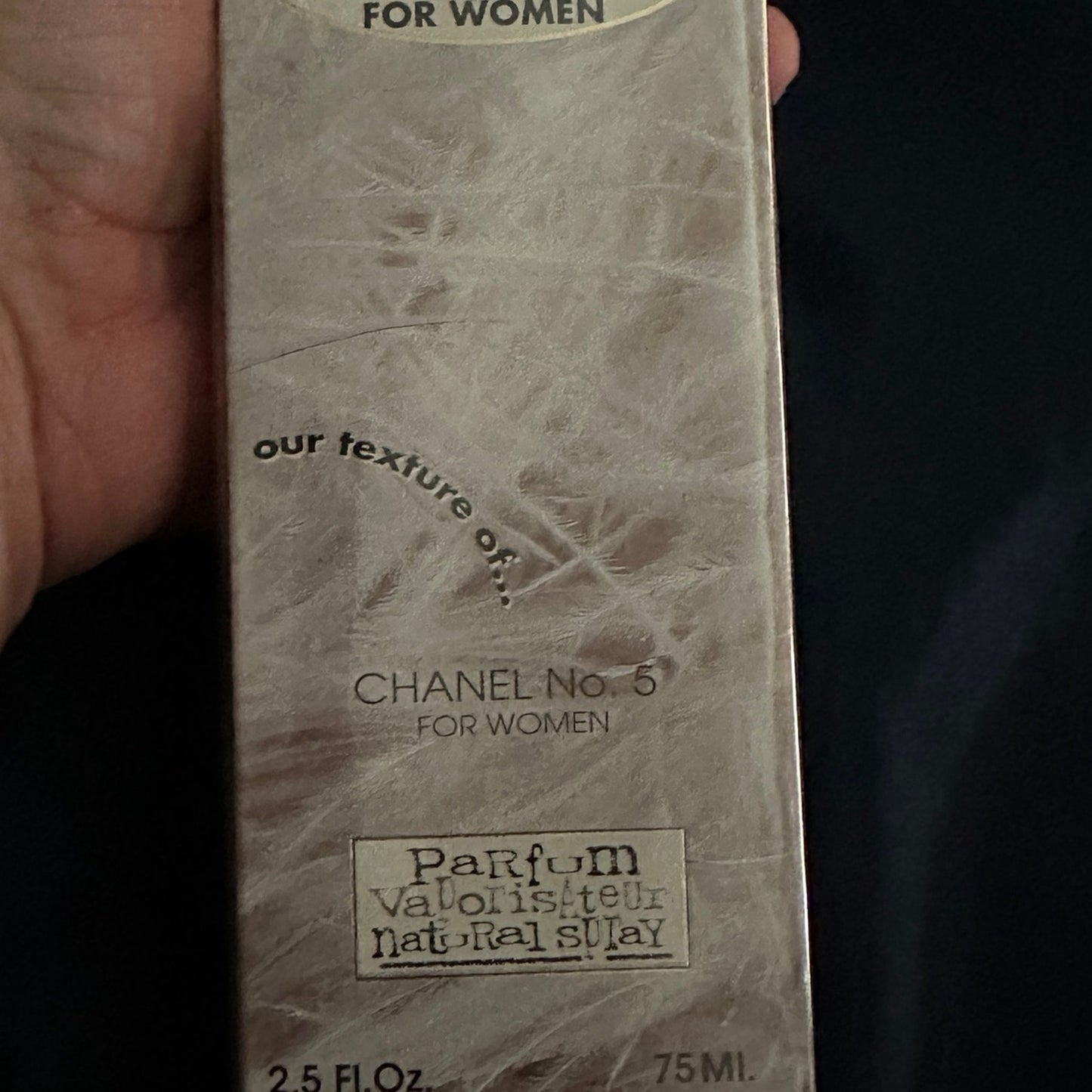 NOS Jordache Textures For Women Chanel No. 5 Parfum 2.5 Ounces