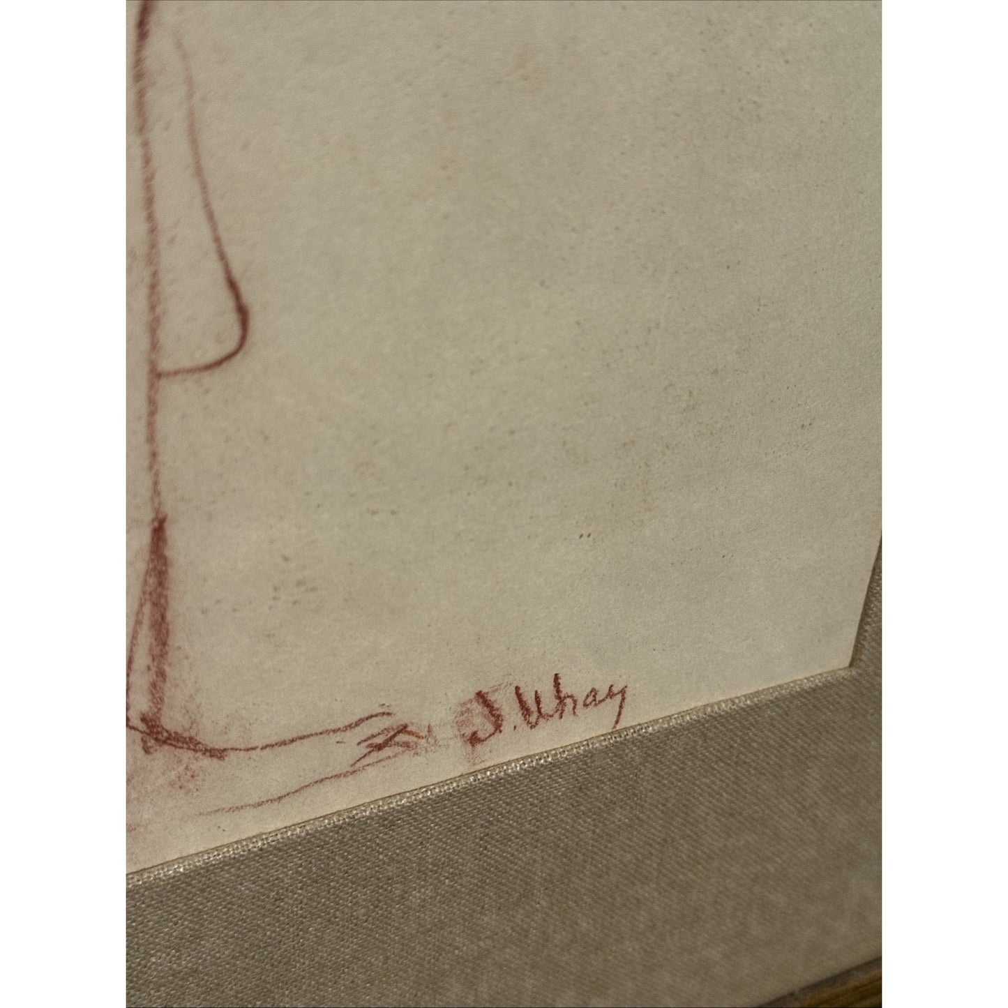 Mcm Original Sketch Still Life Nude Signed J Whay? Rare One Of A Kind