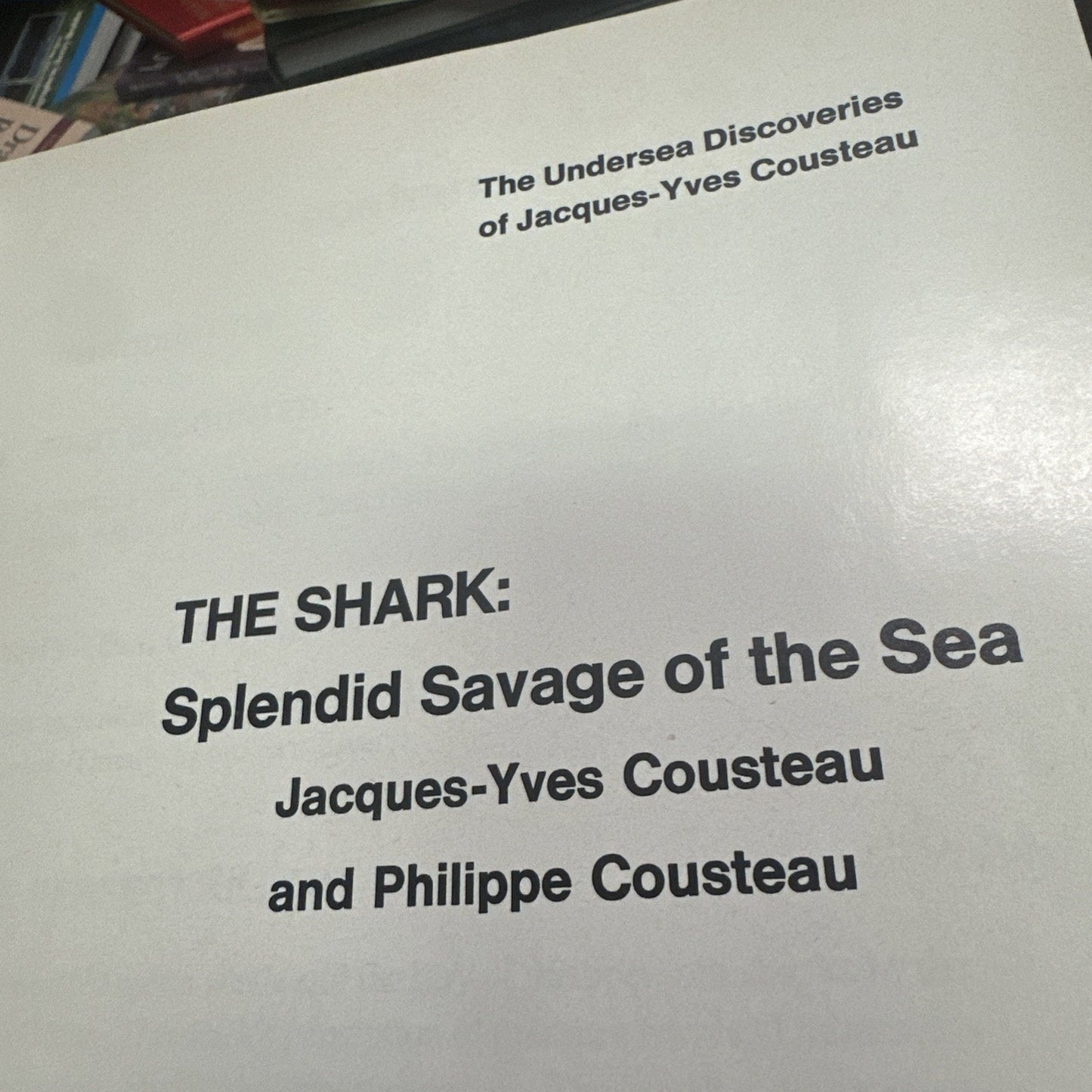 The Shark - Jacques-Yves Cousteau (Dust Jacket, 1970)