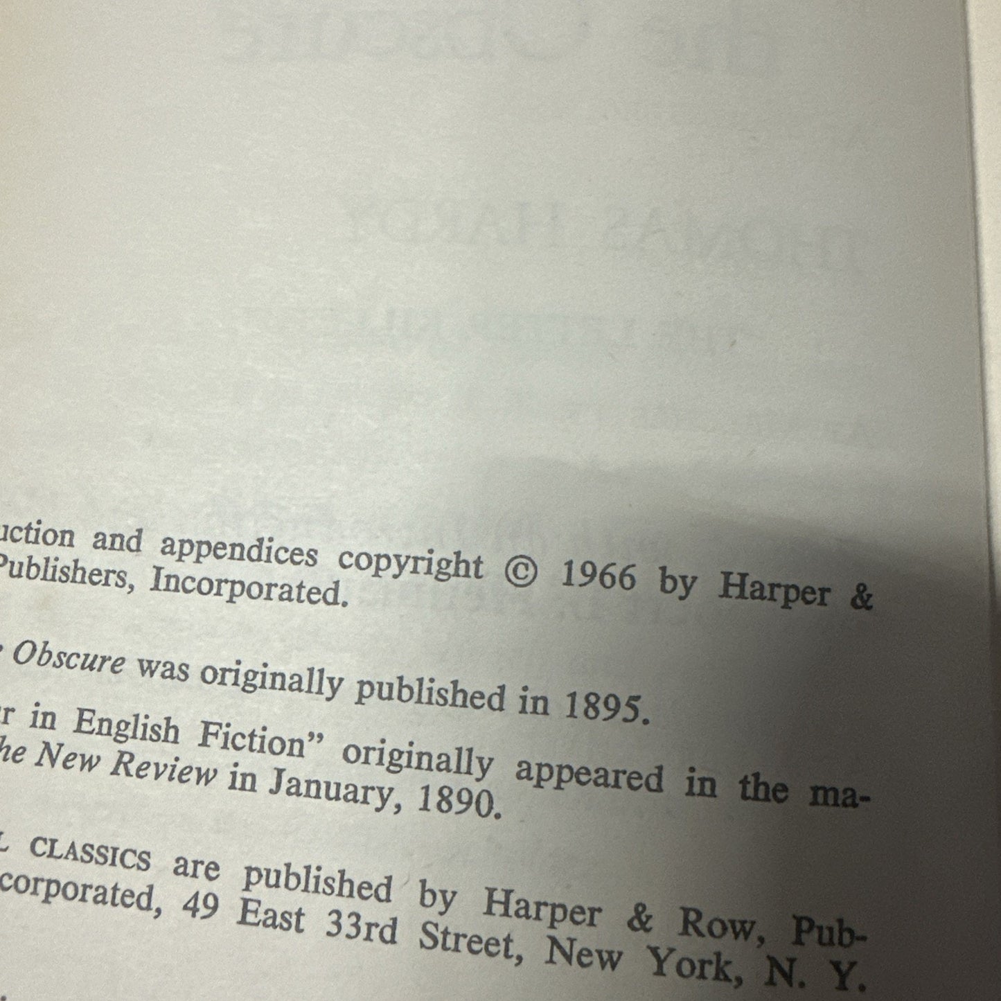 Jude The Obscure by Thomas Hardy (1966, Hardcover) Vintage