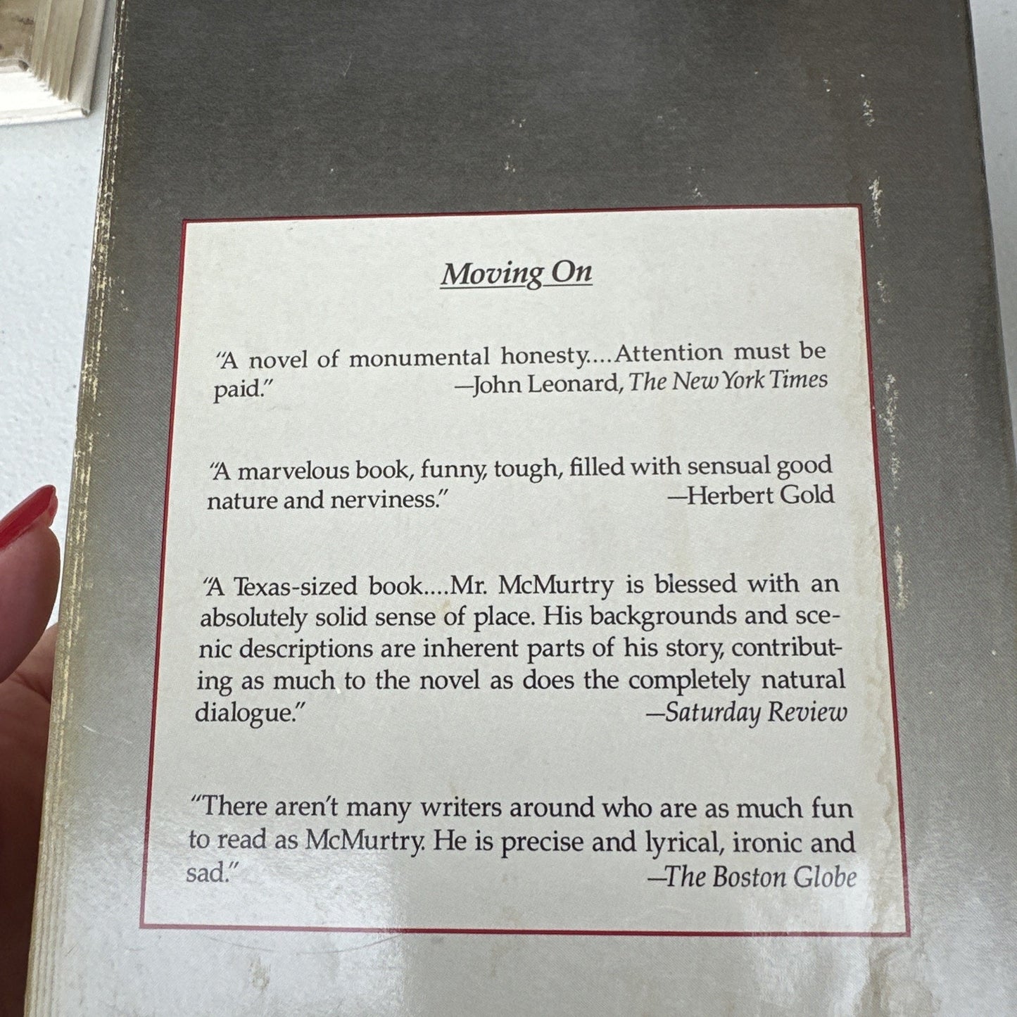 Moving On by Larry McMurtry