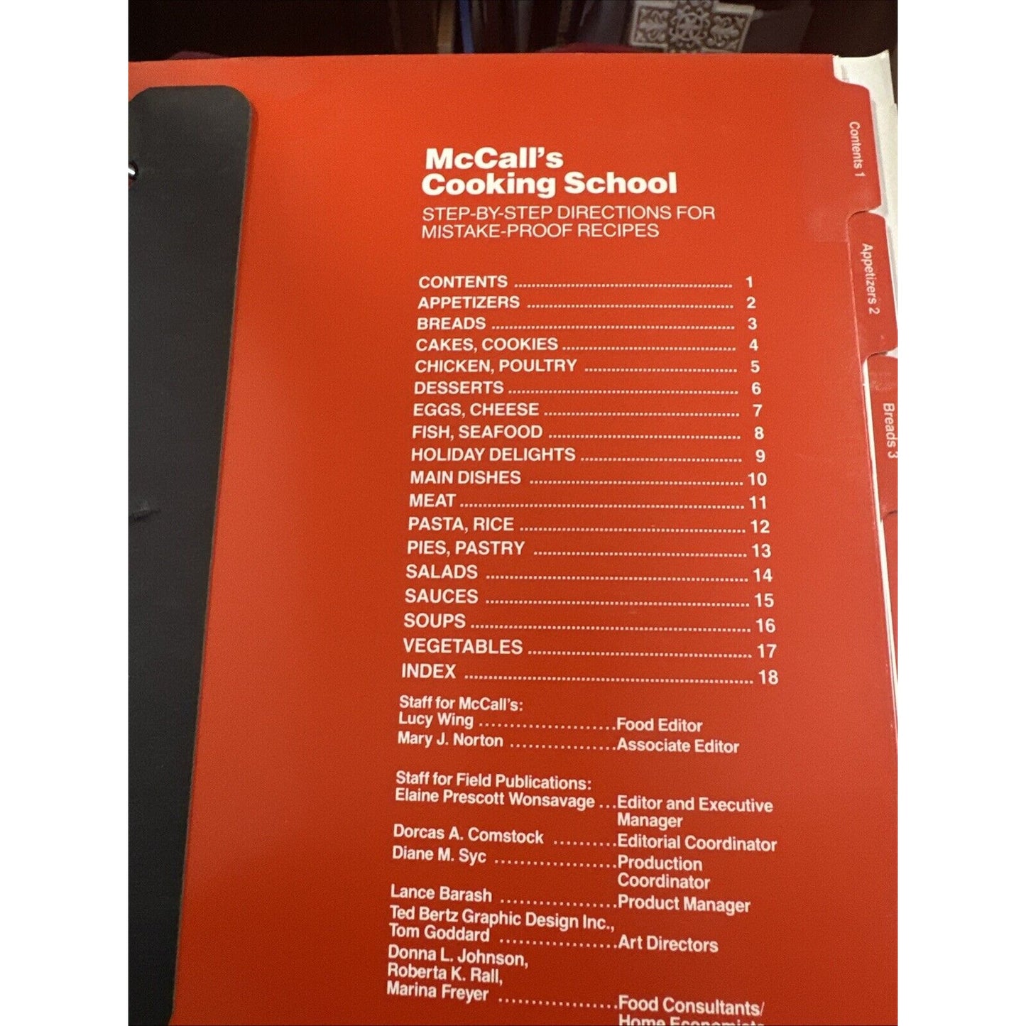 McCalls Cooking School Step By Step Cookbook 3 Ring Binder Mistake Proof Recipe