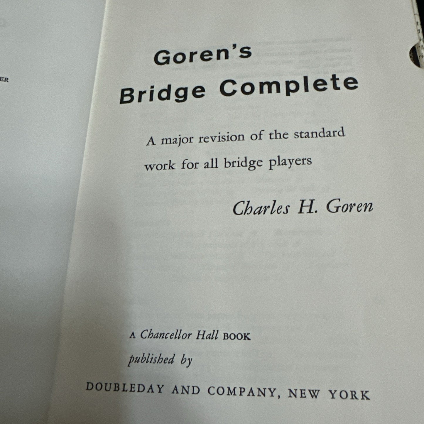 Goren's Bridge Complete:Charles H. Goren, 1963, HCDJ Vtg VGC,Rare Find