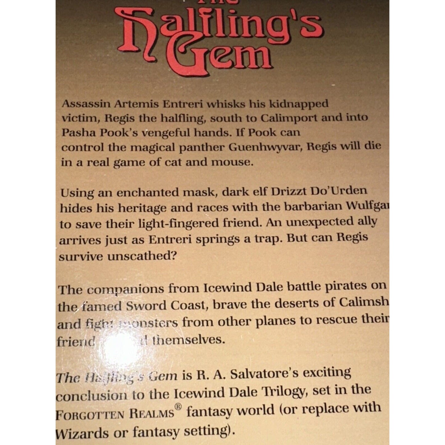 The Halfling's Gem Forgotten Realms Novel 2000 Unread Copy