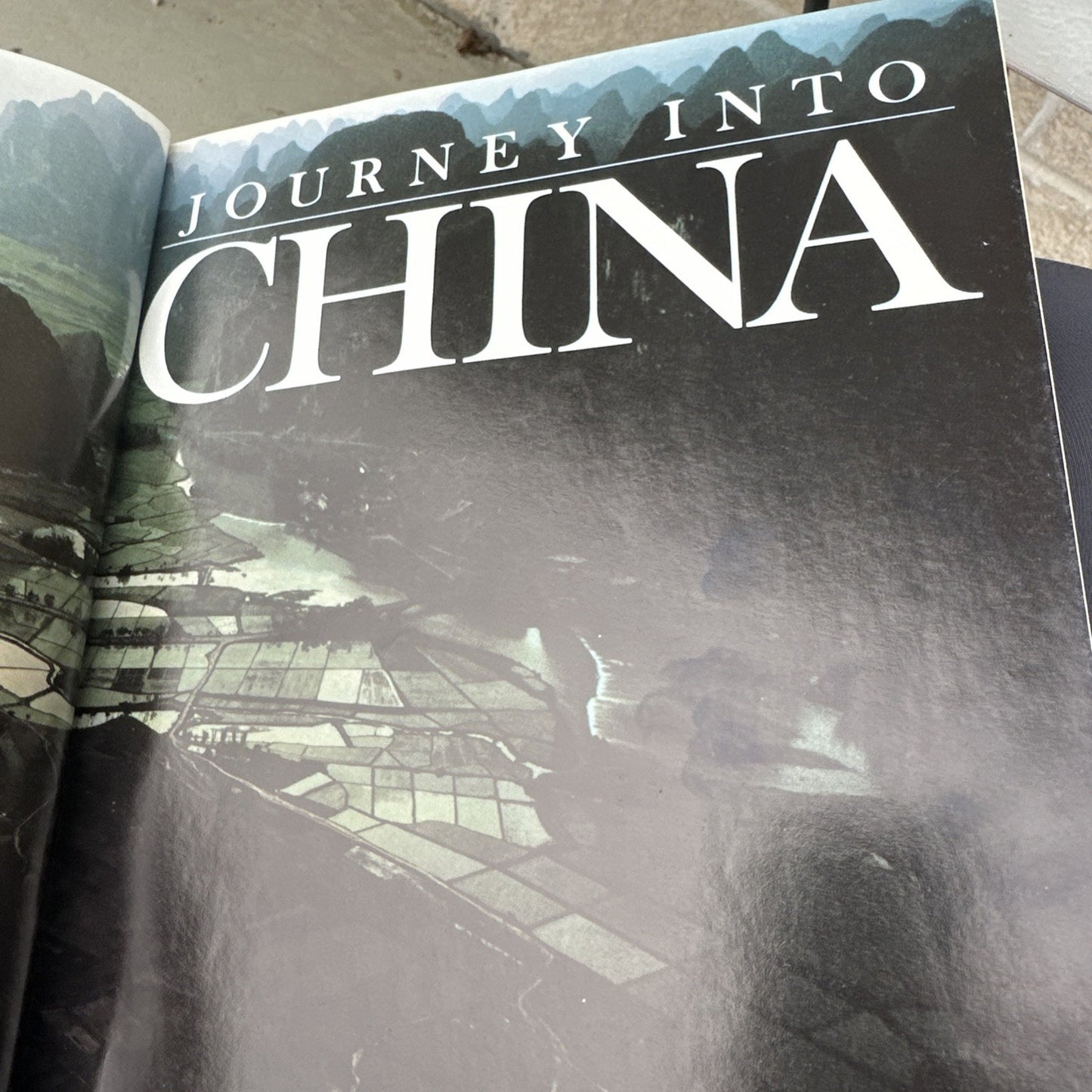1982 Journey Into China National Geographic Society HB Leather Red 1st Edition
