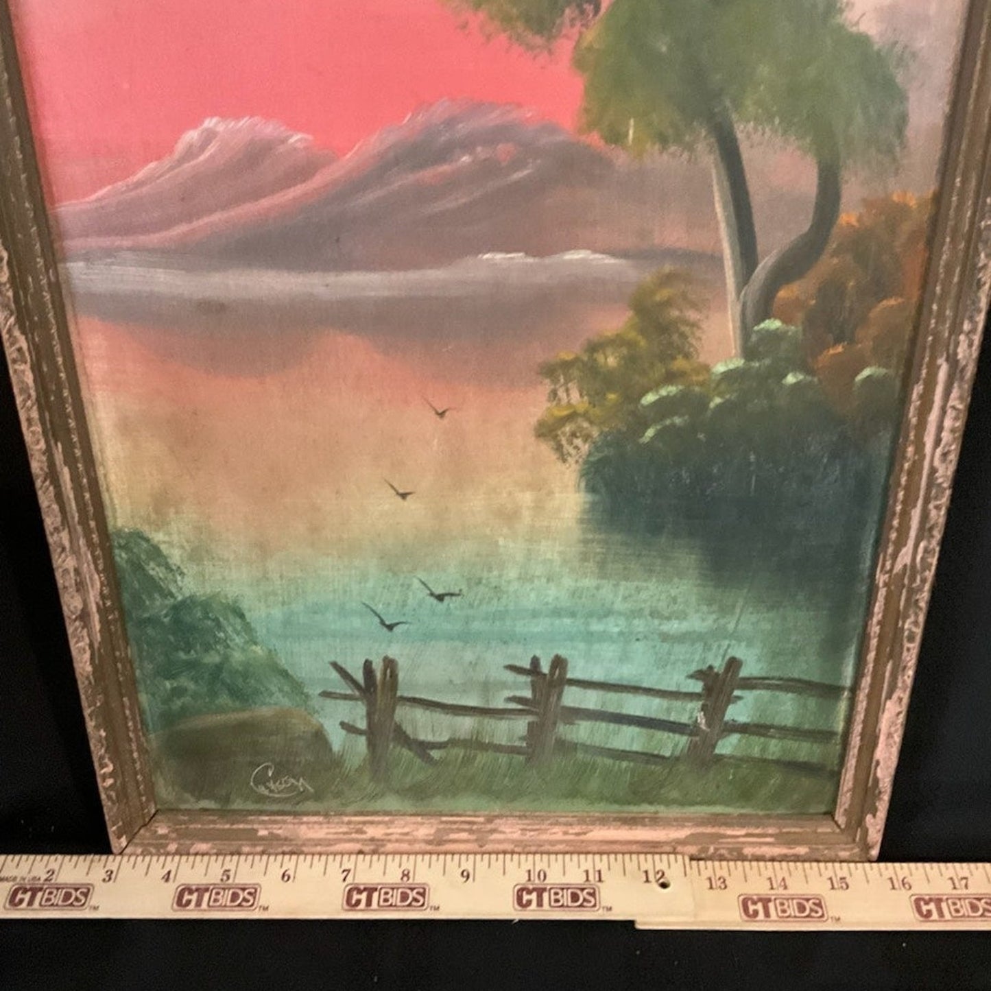 Framed signed art painting