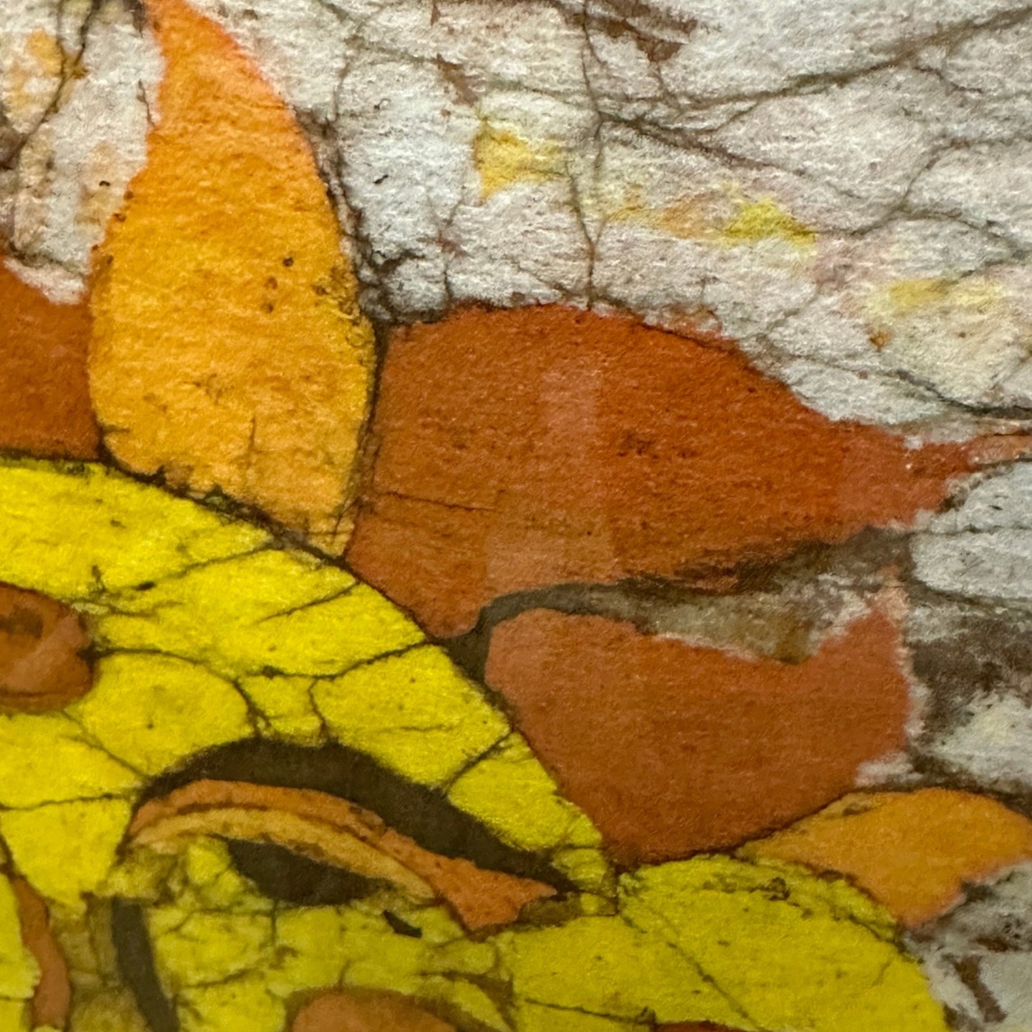 Retro sunshine framed art Batik
