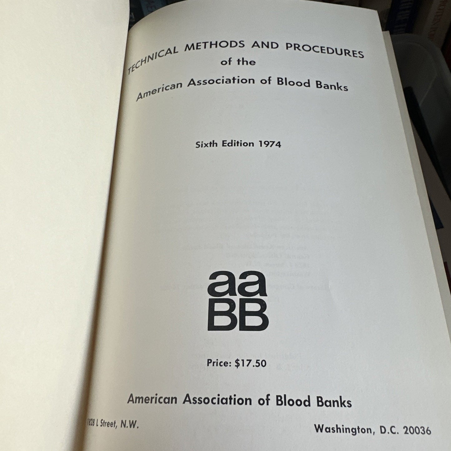 Technical Methods and Procedures of the American Association of Blood Banks.
