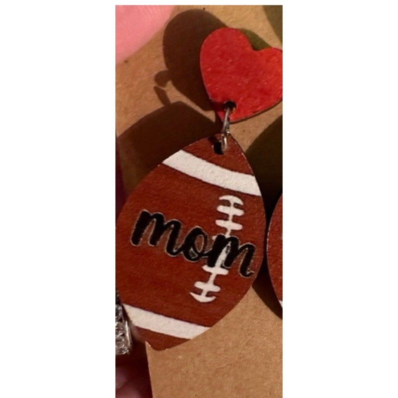 Fun Football Mom earrings