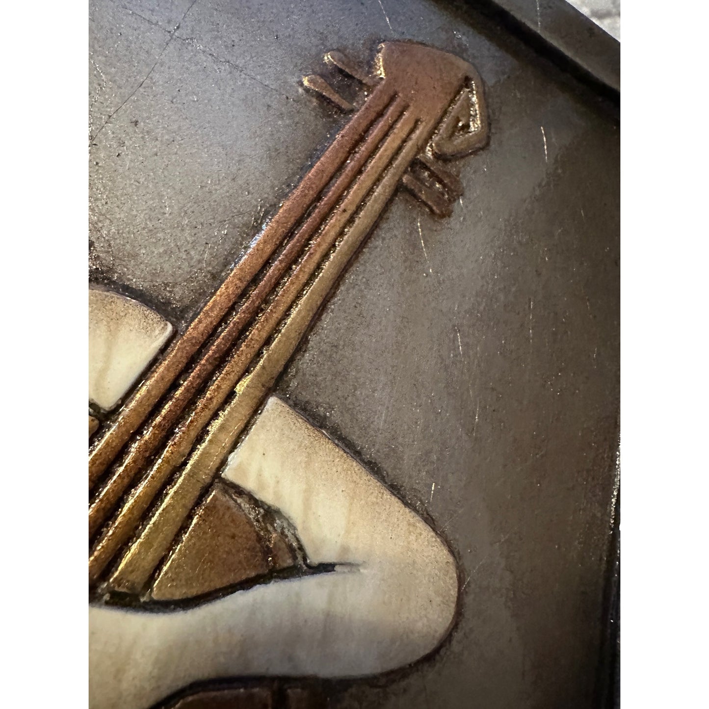 Vintage Mid Century Modern Abstract Jazz Musicians 3D Textured Painting
