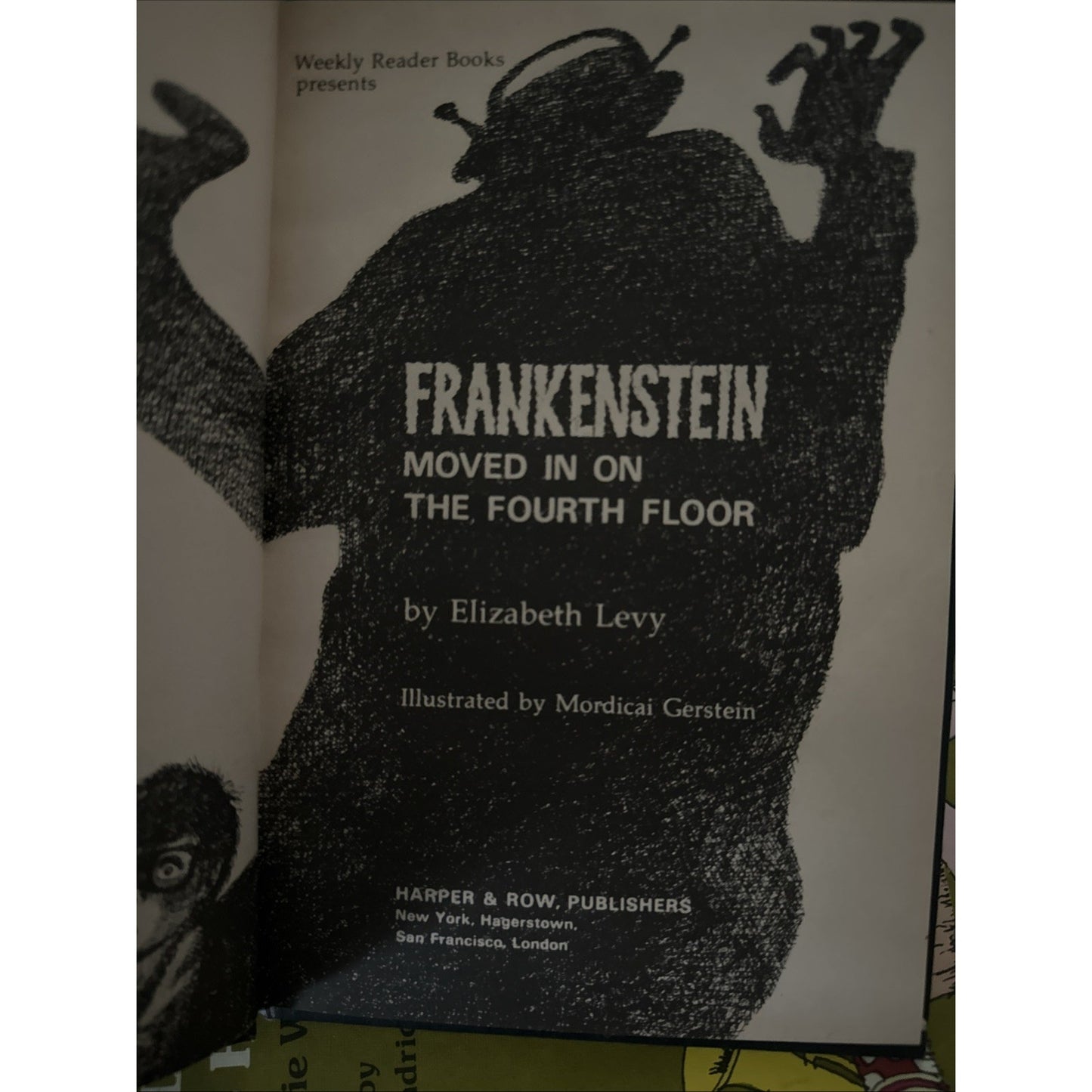 Frankenstein Moved in on the Fourth Floor Elizabeth Levy, 1979 First Edition HC