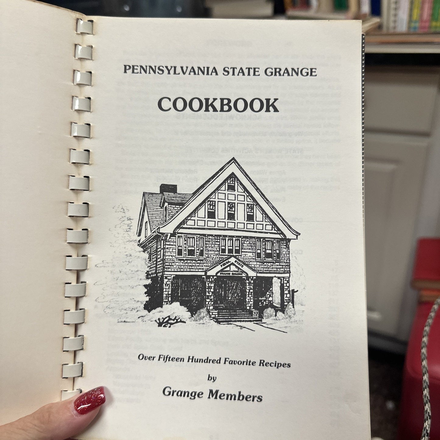 Pennsylvania State Grange Cookbook, First Edition Sixth Printing 1989