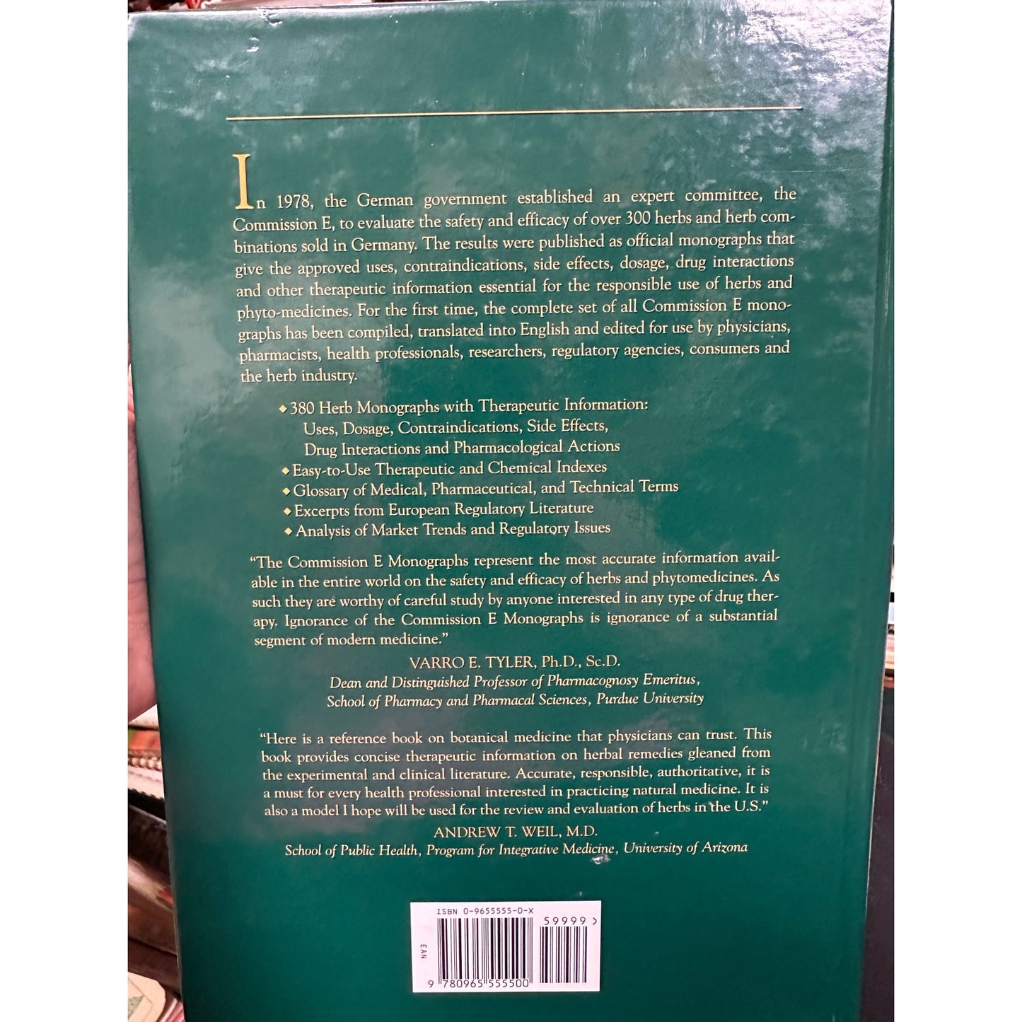 The Complete German Commission E Monographs: Therapeutic Guide to Herbal Medicines