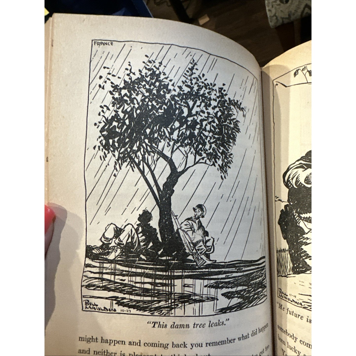 Up Front by Bill Mauldin, 1945 First Edition Vintage, HC, DJ Infantryman Art