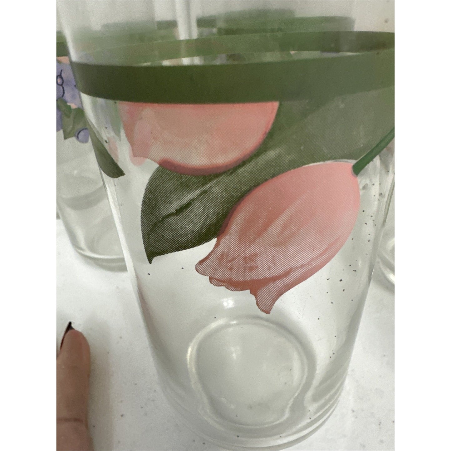 Tumbler Pfaltzgraff GARDEN PARTY Glassware 5 5/8" tall 2 3/4" Diameter Set of 9