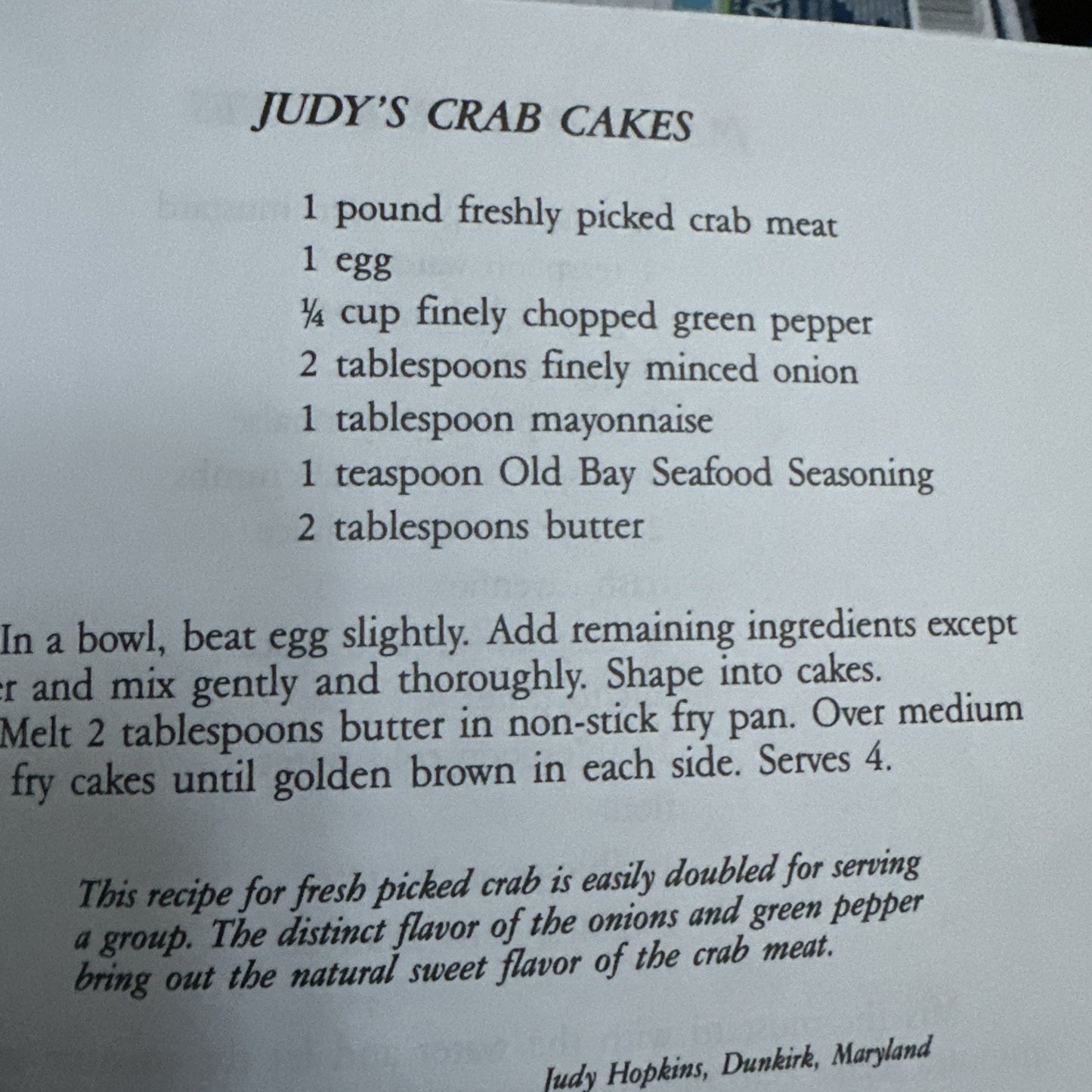 The Crab Cookbook (Signed) by Schmidt, Whitey