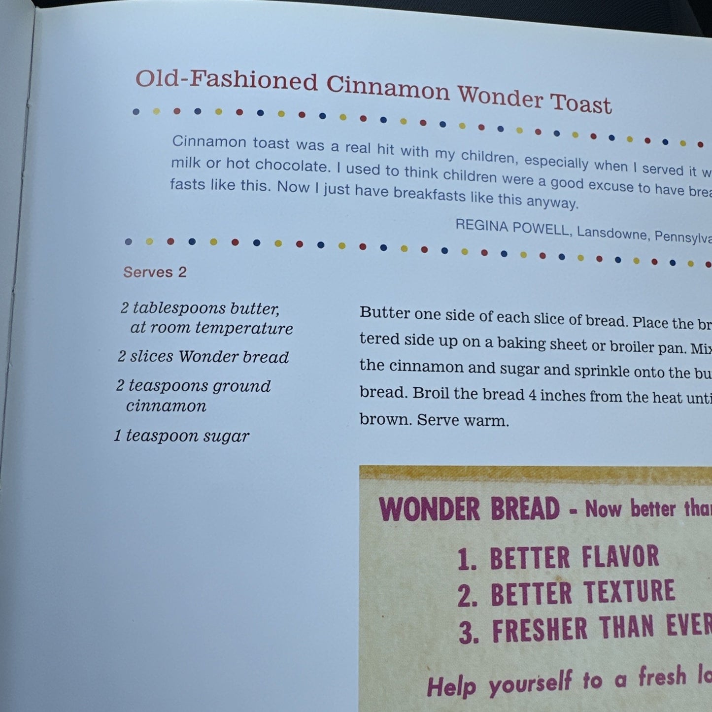 The Wonder Bread Cookbook by Wonder 2007 Hardcover Illustrated 1st Edition