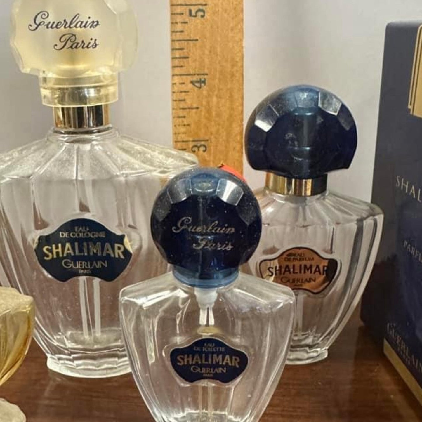 5 Shalimar Vintage Perfume Bottle empty