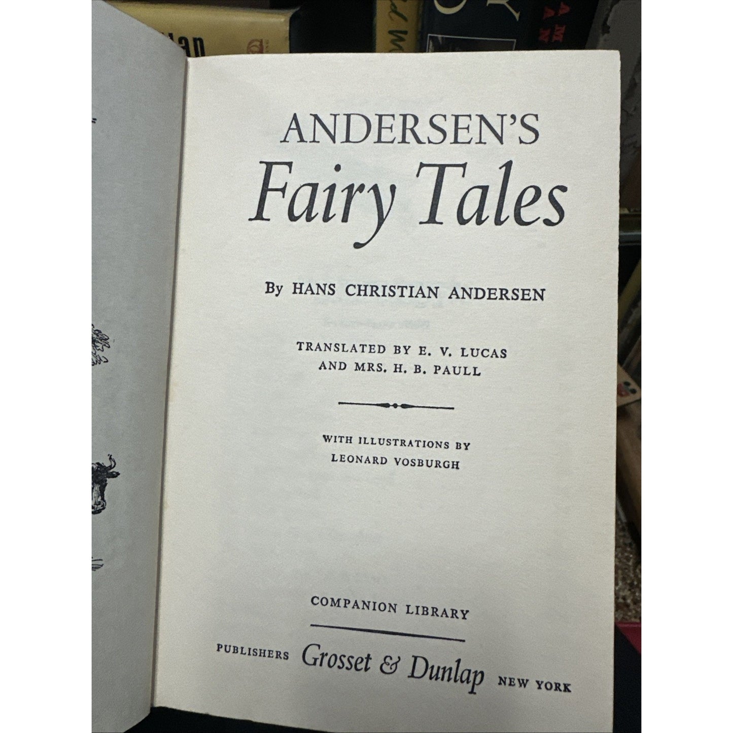 Andersen's Fairy Tales -Hans Christian Andersen 1963 Companion Library