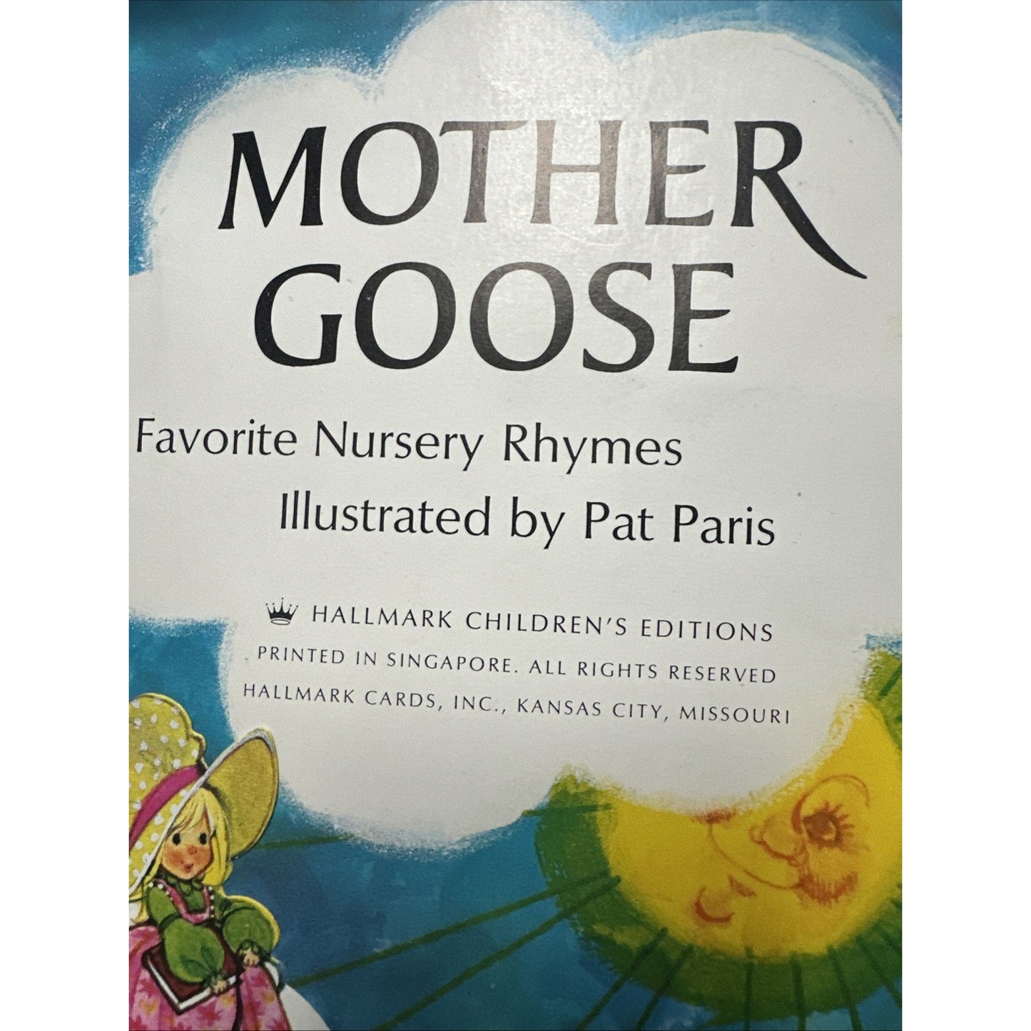 Vintage Hallmark Mother Goose Pop-Up Childrens Book Hardcover w/ Dust Jacket HTF