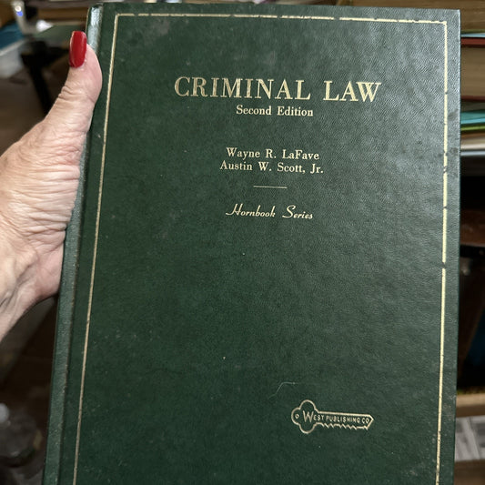 Criminal Law Second Edition Hornbook Series
