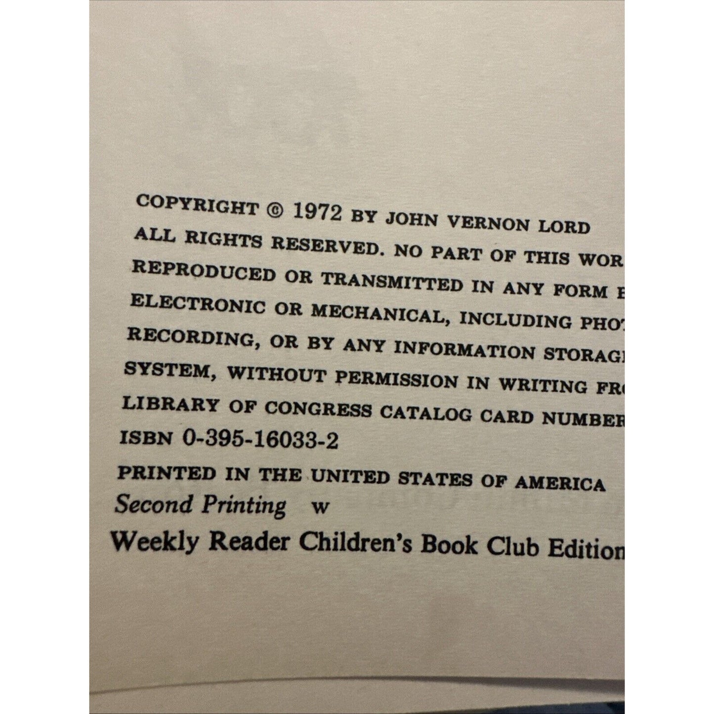 1972 The Giant Jam Sandwich by John Vernon Lord Weekly Reader Book Club Vintage