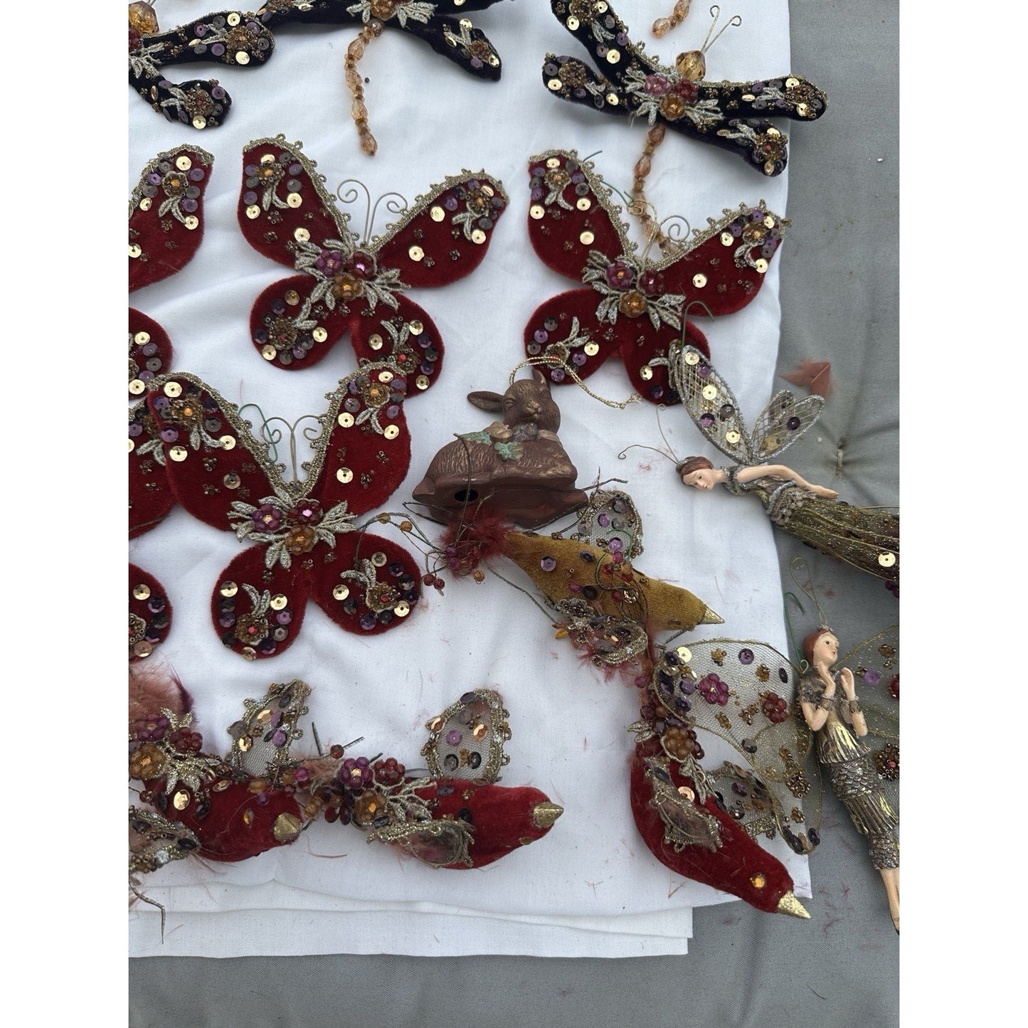 Vintage Christmas Tree Ornaments Lot Over 50