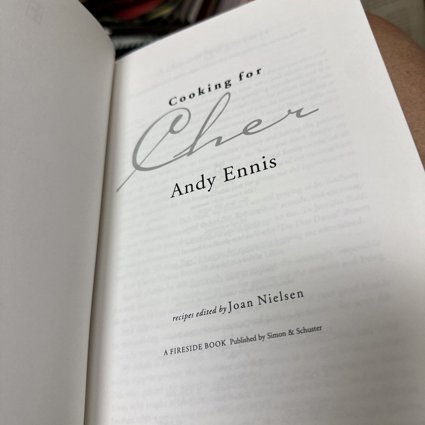 Cooking with Cher By Andy Ennis rare Cookbook