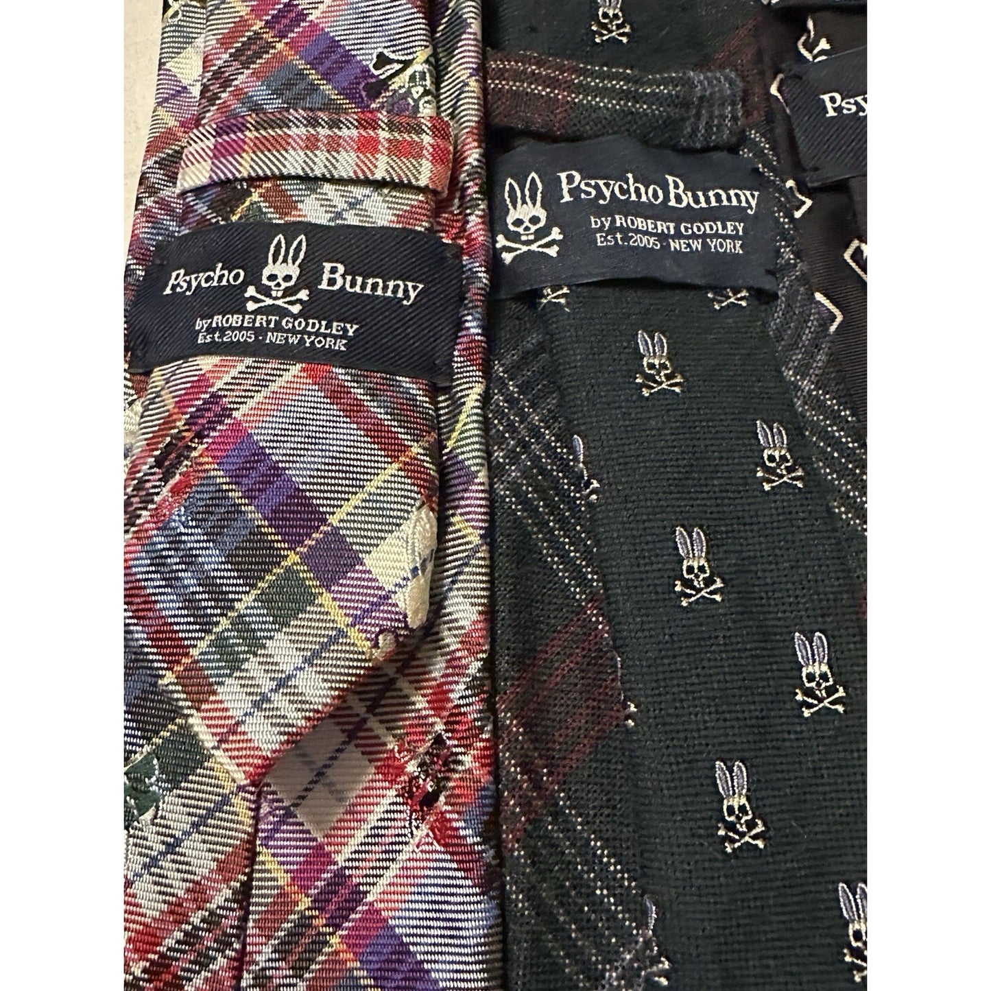 Lot Of 4 Psycho Bunny Tie By Robert Godley Colorful Preppy Stylish Eye Catching