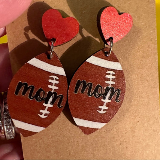 Fun Football Mom earrings
