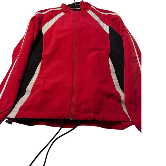Vintage East West Medium Track Suit Red Black Jacket   Pants Windbreaker Jogging