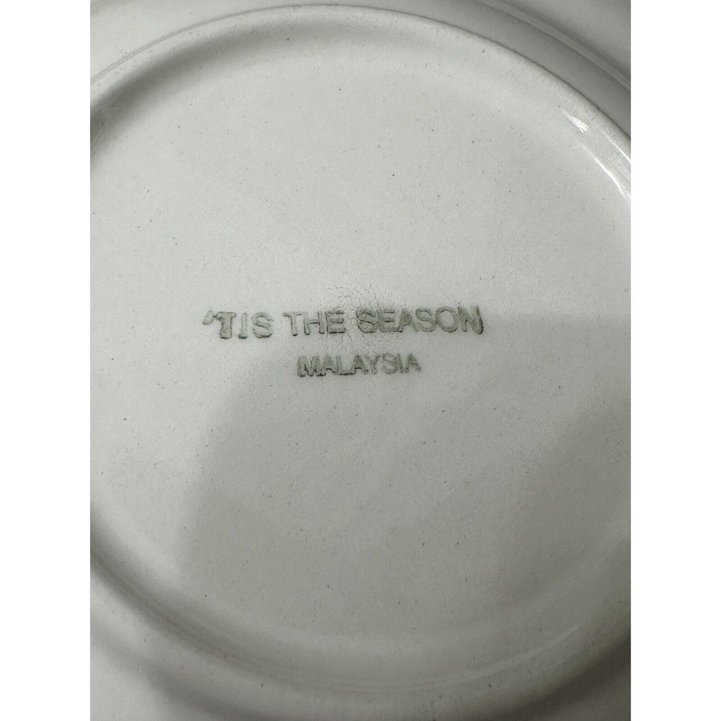 Happy Holidays Tea Cup and Saucer Christmas Tree Nikko White Japan Set of 2