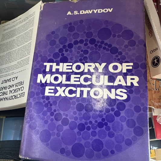 Theory of Molecular Excitons by A. Davydov (English) Hardcover Book 1971