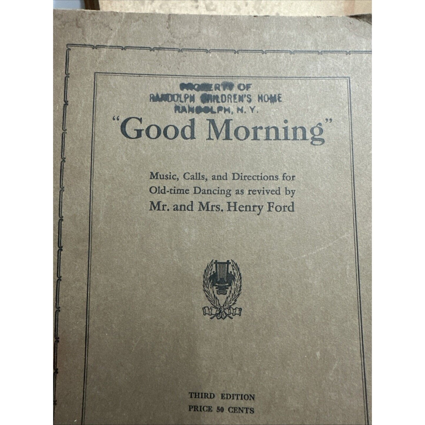 1941 Mr. and Mrs. Henry Ford "Good Morning" Music Calls Directions for Dancing