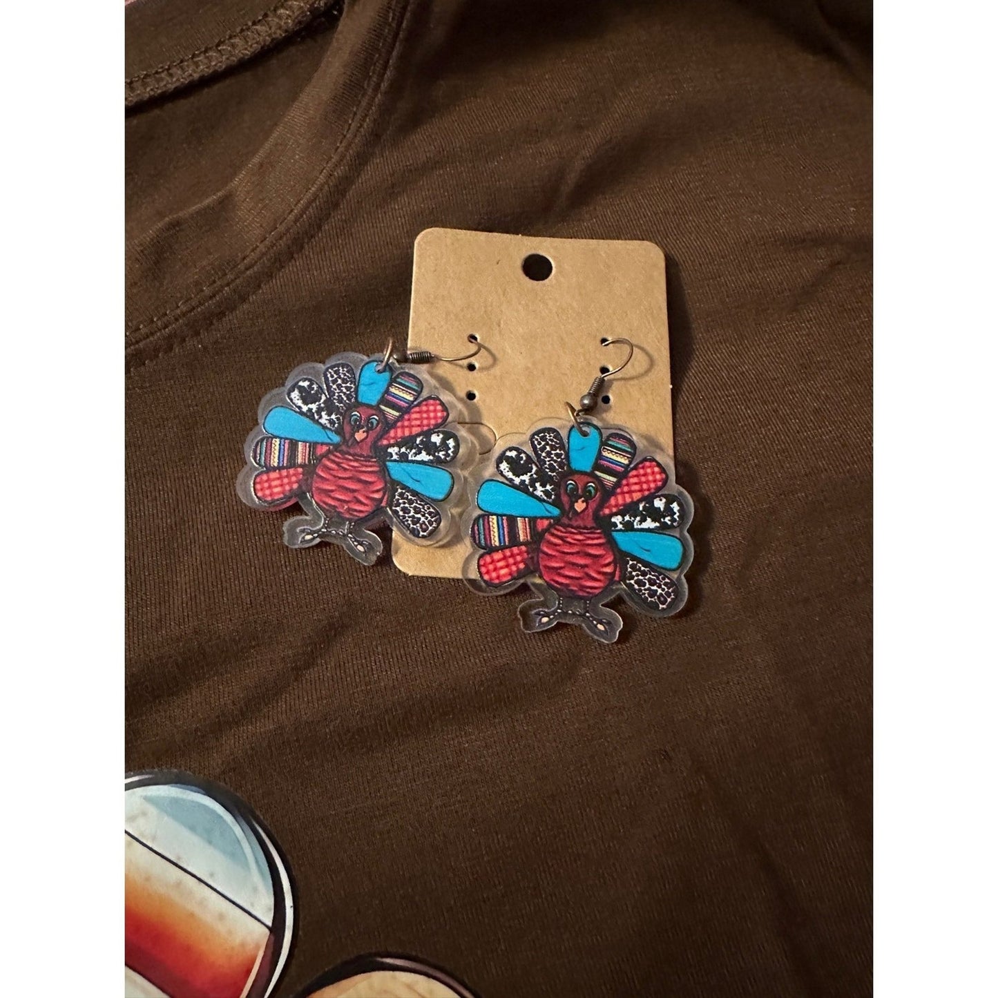 Happy Thanksgiving T-shirt, and matching earrings