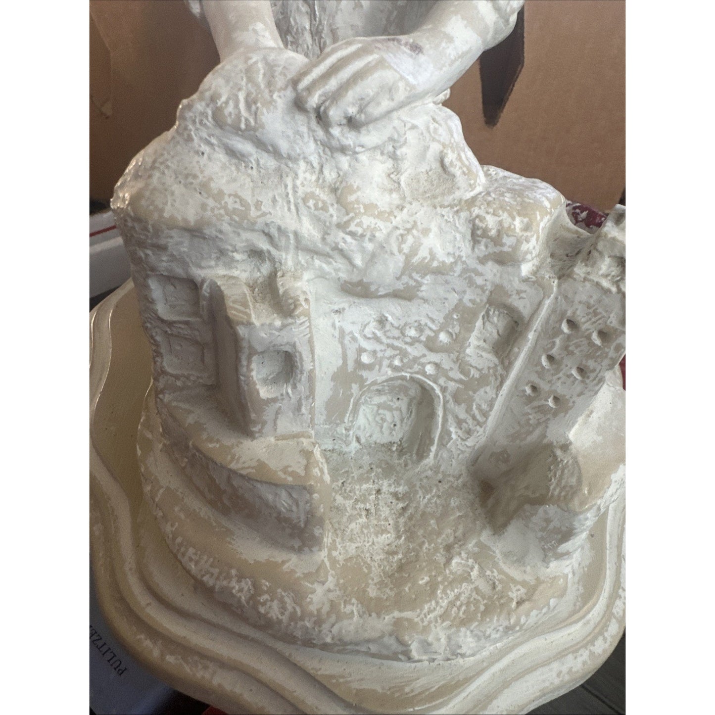 Vintage Harris Lamps Boy Building Sand Castle Signed Harris Lamps Rare Find