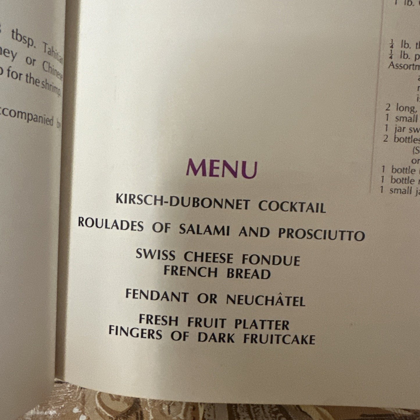 Cosmo Cookery Gourmet Meals from the First Drink to the Last Kiss 1971